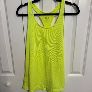 Nike Dri-Fit Slim Fit Workout Tank, Size L, Neon Yellow